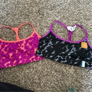 Women's Sports Bras - Pink and Black